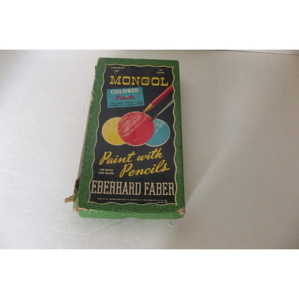 Vintage Mongol Colored Pencils “Paint With Pencils” No. 743 Eberhard Faber 1950s